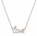 925 Sterling Silver “Love” Script Necklace – 18”