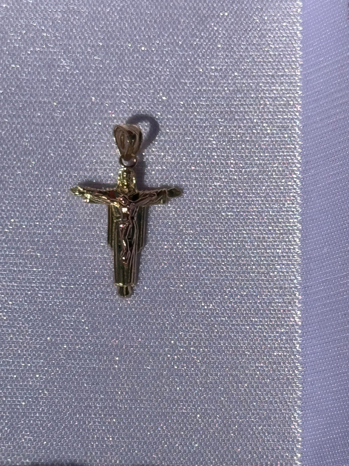 10K Gold Crucifix Cross Pendant – 1”