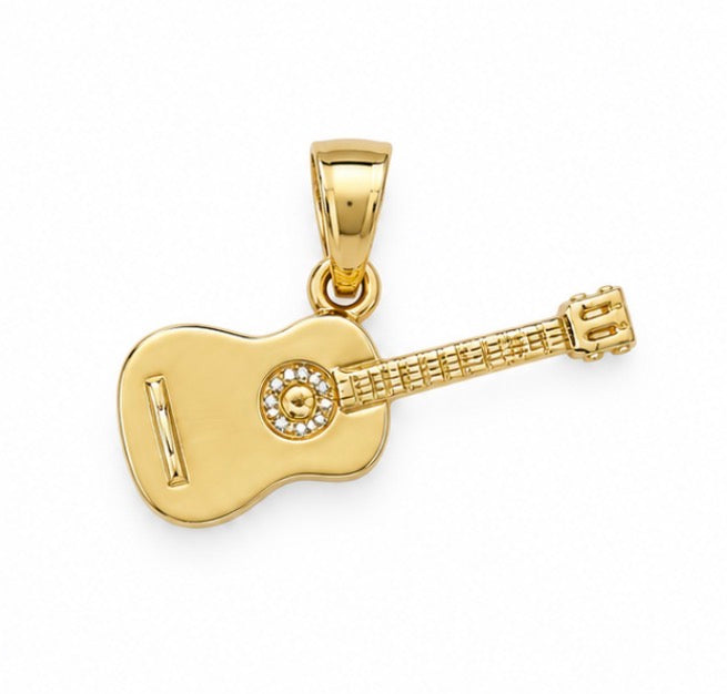 10K Gold Guitar Pendant