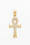 10K Gold Ankh Pendant – 1.2”