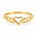 10K Gold Open Heart Band Ring – Size 7