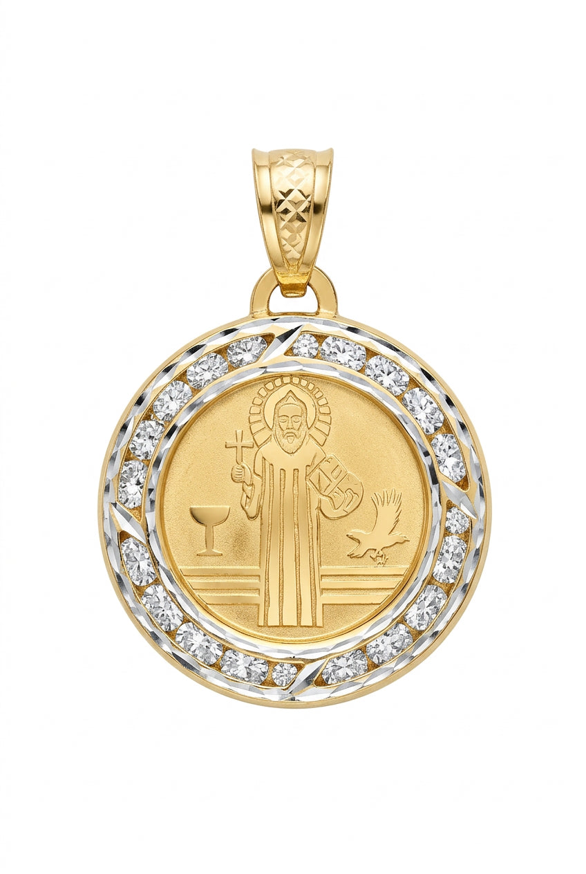 10K Gold Saint Benedict Medal Pendant