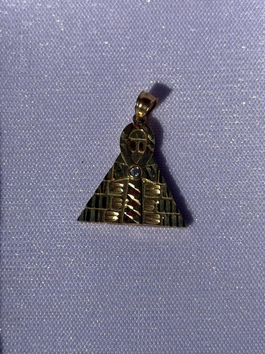 10K Gold Aztec Pyramid Pendant – 0.85”