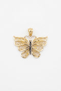 10K Gold Filigree Butterfly Pendant