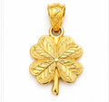 10K Gold Four-Leaf Clover Pendant – Small