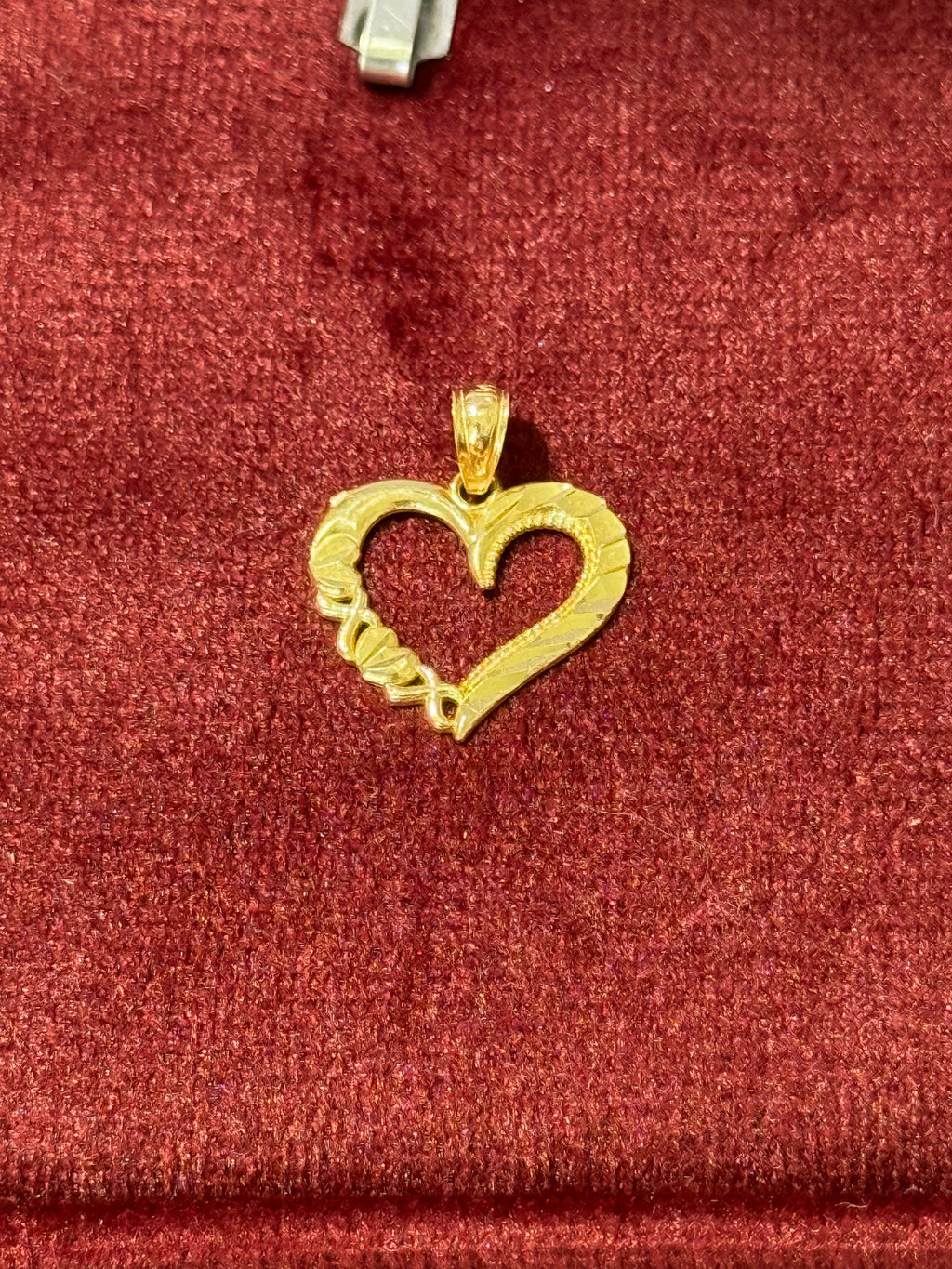 14K Gold Heart & Infinity Pendant