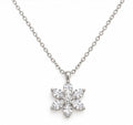 925 Sterling Silver Sparkling Snowflake Necklace - 18"