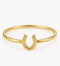 14K Yellow Gold Horseshoe Ring – Size 8