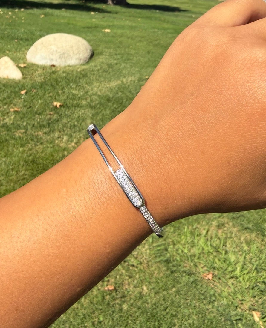 925 Sterling Silver Open Bangle Bracelet