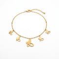 Stainless Steel Butterfly Charm Anklet