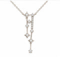 925 Sterling Silver Celestial Star Dangle Necklace – 18"