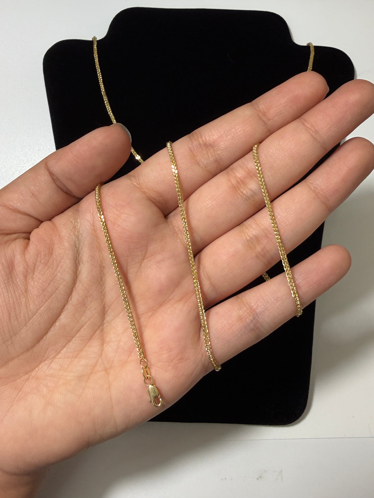 10K Gold Hollow Diamond-Cut Franco Chain – 20” | 1.5mm