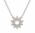 925 Sterling Silver Sunburst Necklace - 18"