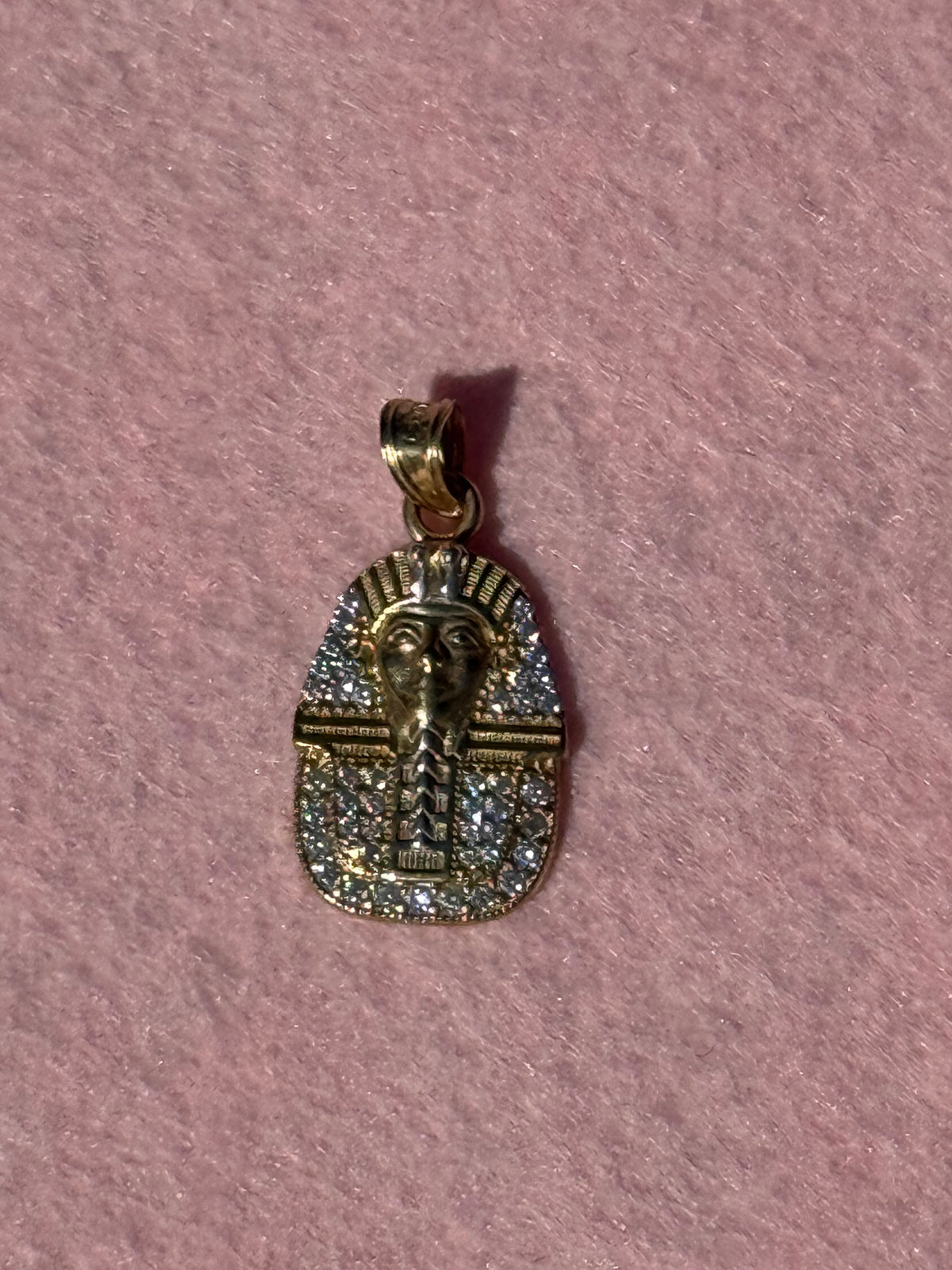 10K Gold Egyptian Pharaoh Pendant – 1”