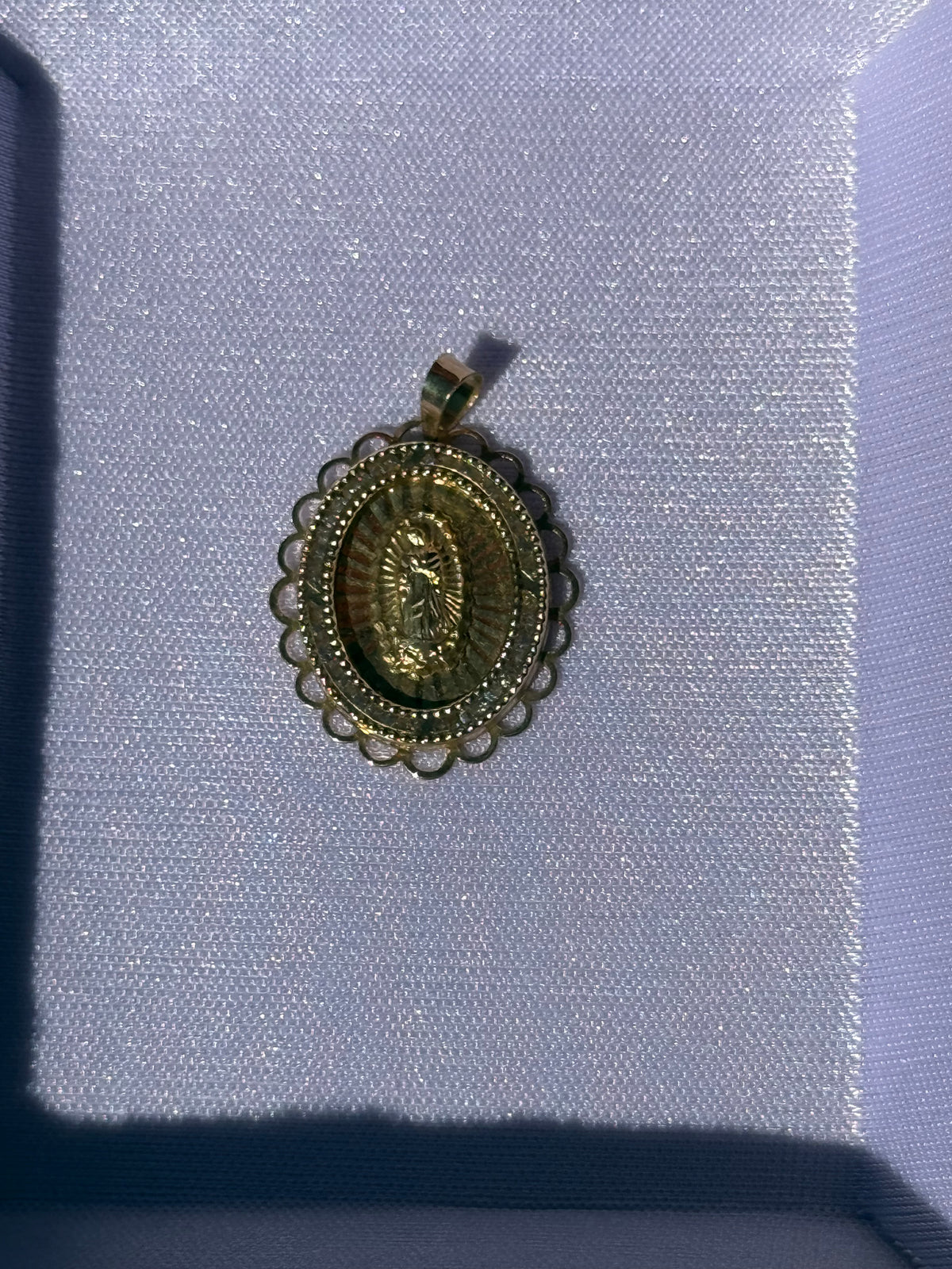10K Gold Our Lady of Guadalupe Pendant – 1”