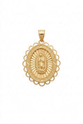 10K Gold Our Lady of Guadalupe Pendant – 1”