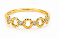 10K Gold Open Circle CZ Ring – Size 8.25