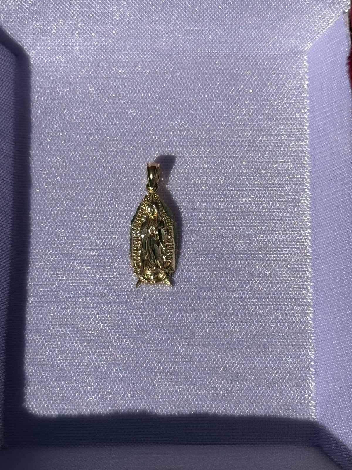 10K Gold Our Lady of Guadalupe Pendant – 0.75”