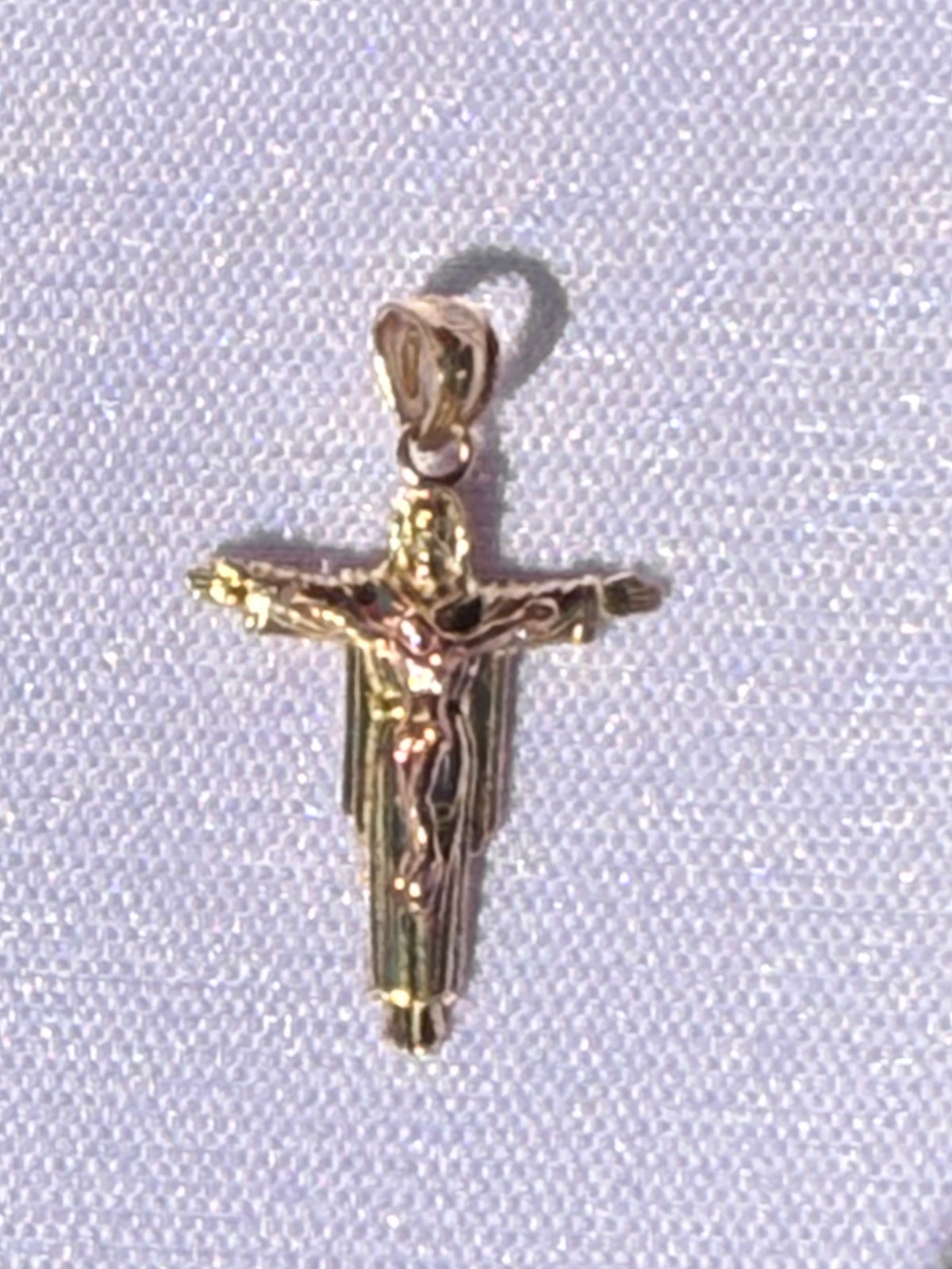 10K Gold Crucifix Cross Pendant – 1”