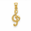 14K Gold Tiny Music Note Pendant