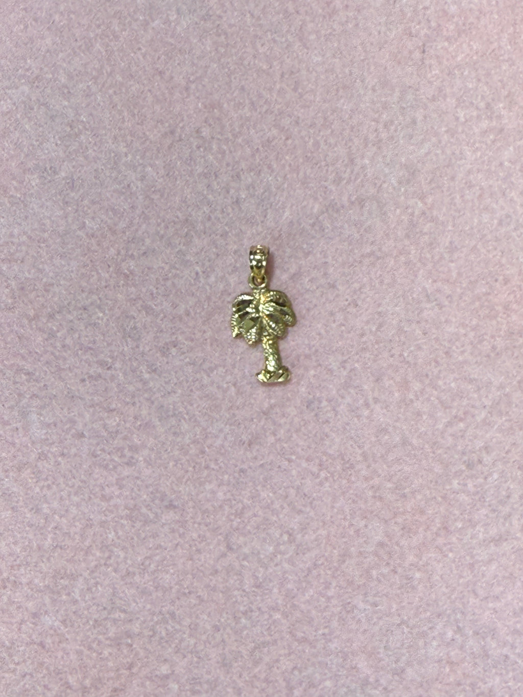 14K Gold Palm Tree Pendant – Small