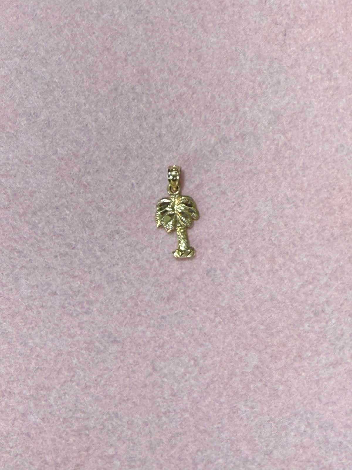 14K Gold Palm Tree Pendant – Small