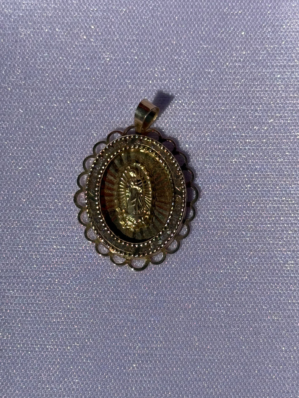 10K Gold Our Lady of Guadalupe Pendant – 1”