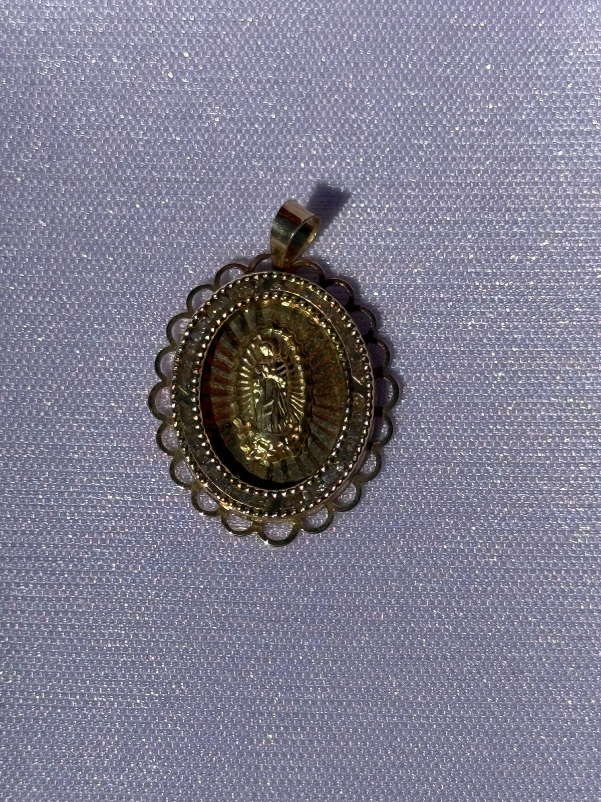 10K Gold Our Lady of Guadalupe Pendant – 1”