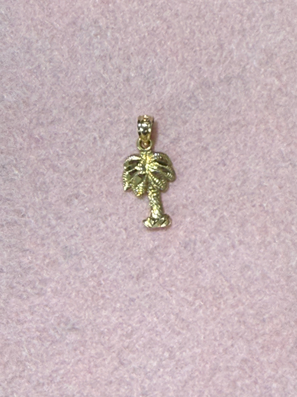 14K Gold Palm Tree Pendant – Small