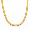 Gold Stainless Steel Herringbone Chain Necklace – 18"