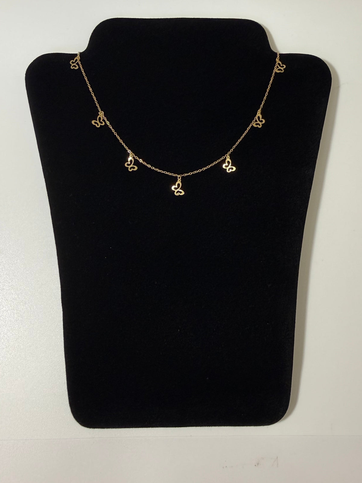 18K Gold Butterfly Charm Necklace – 18”