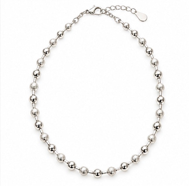 925 Sterling Silver Polished Beaded Bracelet – 8" Adjustable
