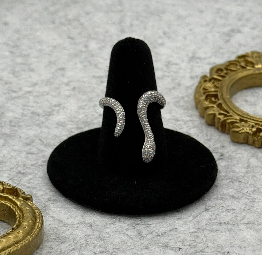 925 Sterling Silver Adjustable Snake Ring