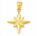 10K Gold Star Pendant- Medium