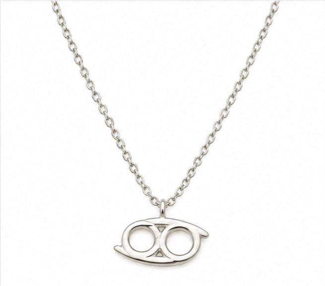 925 Sterling Silver Cancer Zodiac Necklace – 18"