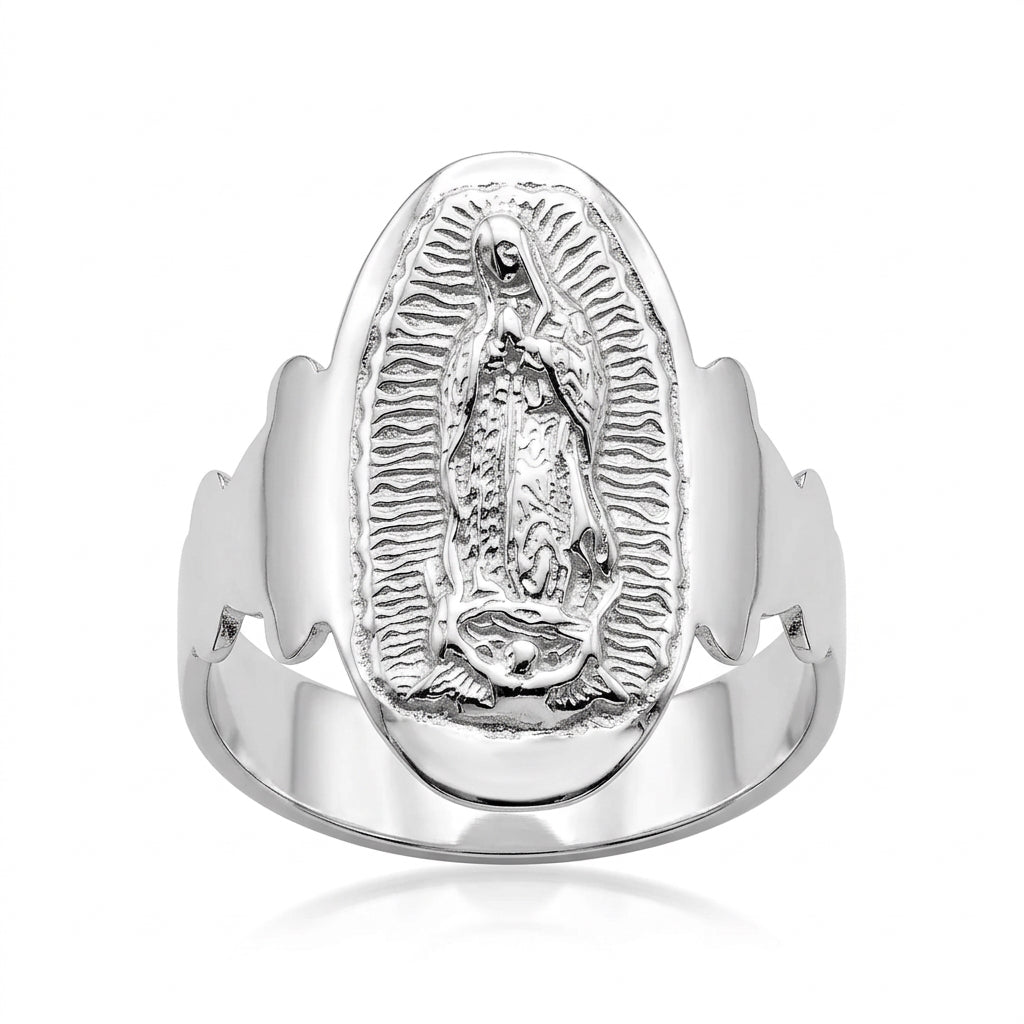 925 Sterling Silver Our Lady of Guadalupe Ring – Size 9