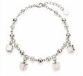 925 Sterling Silver Double-Layer Cube Charm Bracelet – 8" Adjustable