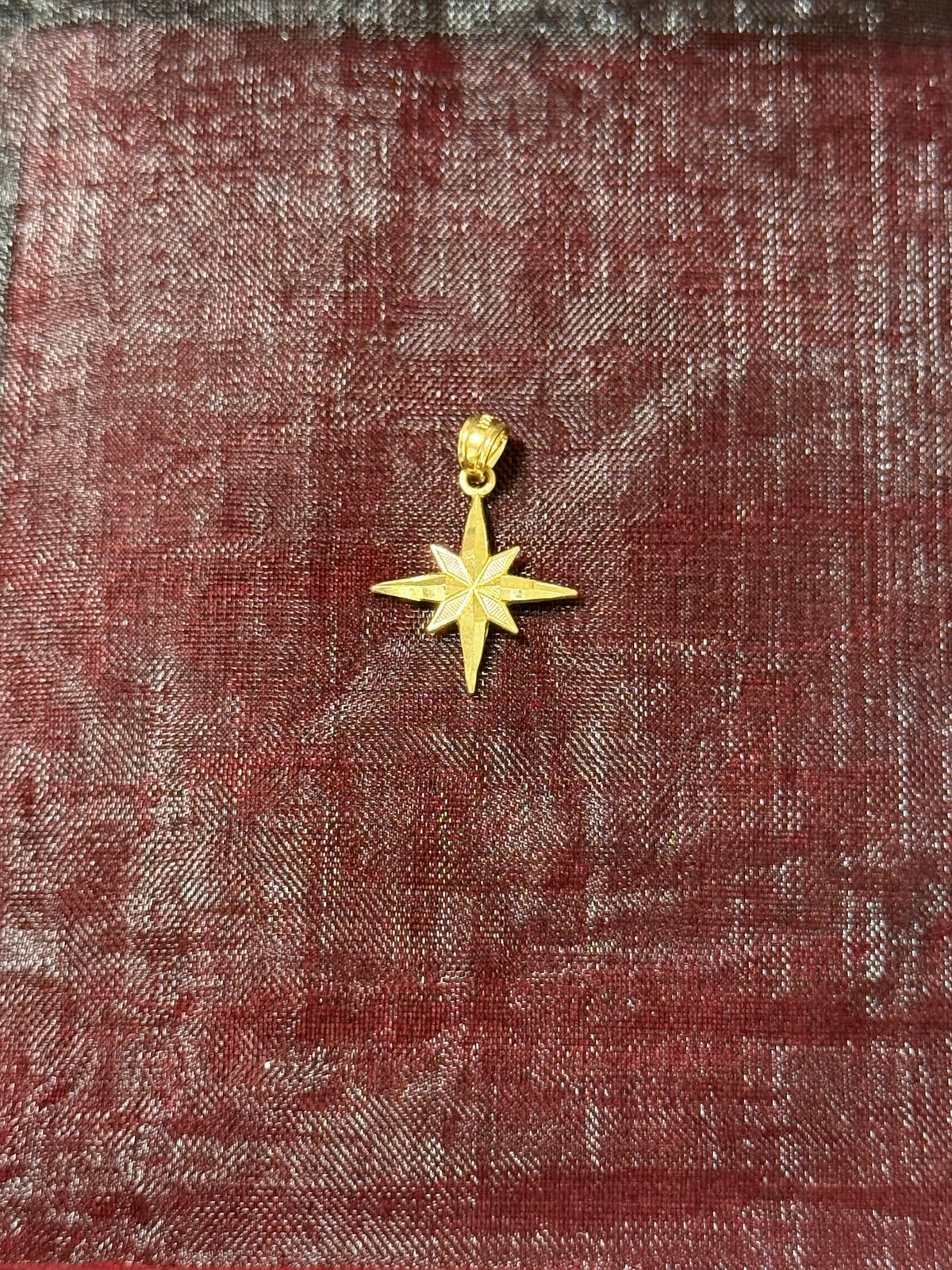 10K Gold Star Pendant- Medium
