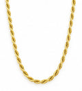10K Yellow Gold Diamond-Cut Rope Anklet – 10”
