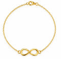 10K Yellow Gold Infinity Symbol Anklet – 9” + 1” Adjustable