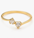 14K Gold Two-Stone CZ Ring – Size 6.5