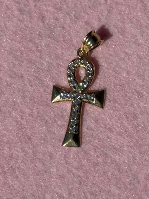 10K Gold Ankh Pendant – 1.2”
