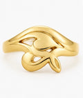 10K Yellow Gold Eye of Horus Ring – Size 7.5
