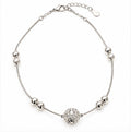 925 Sterling Silver Filigree Beaded Bracelet – 8" Adjustable