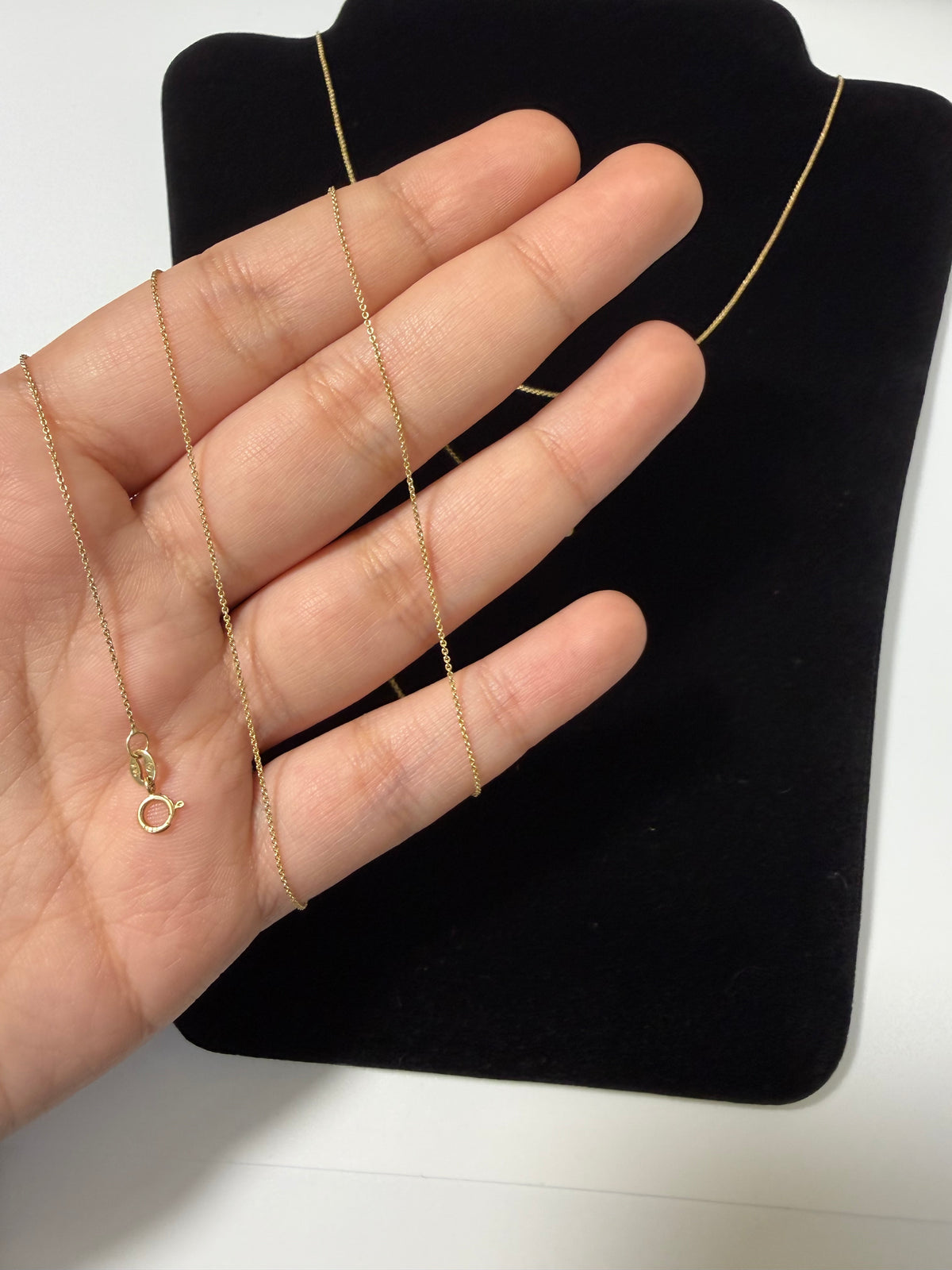 10K Solid Gold Cable Chain – 18” | 0.7mm