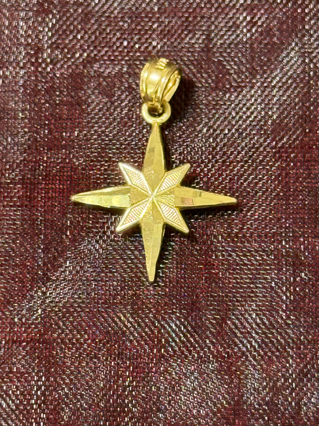 10K Gold Star Pendant- Medium