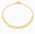 18K Yellow Gold Open Link Bracelet – 7.5”