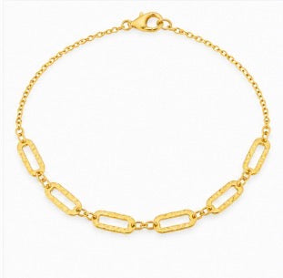 18K Yellow Gold Open Link Bracelet – 7.5”