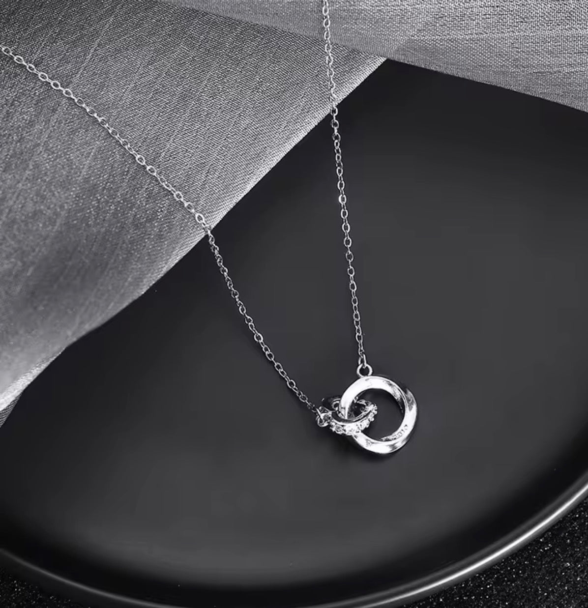 925 Sterling Silver Te Amo Love Knot Necklace