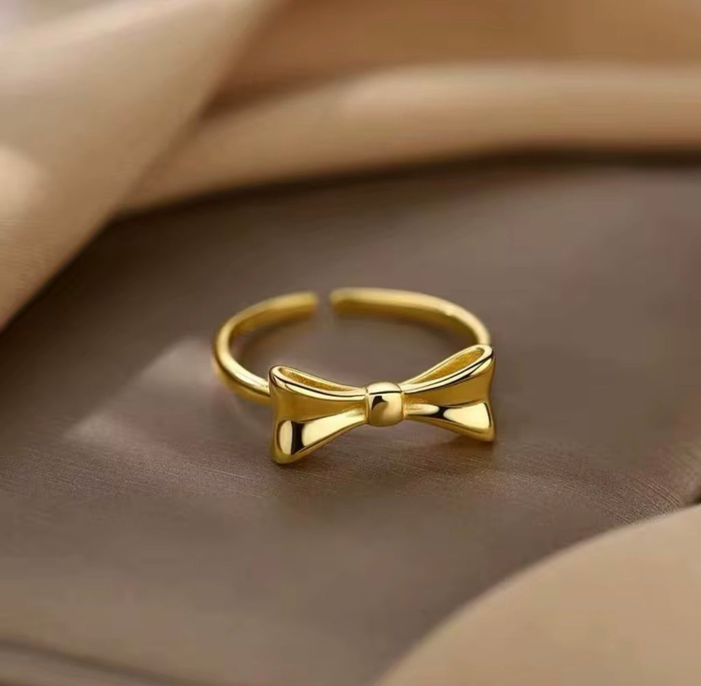 925 Sterling Silver Adjustable Bow Ring